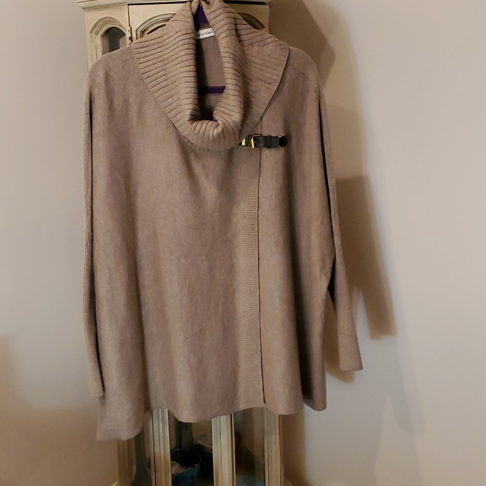 Calvin Klein Wrap Sweater with Buckle Feature - Picture 1 of 14